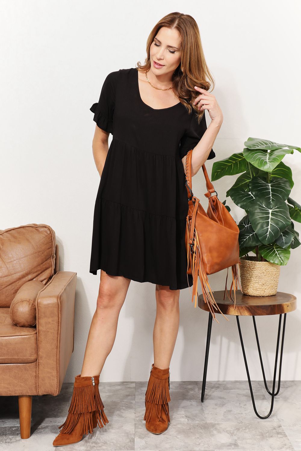 ELOISE Leather Fringe Purse