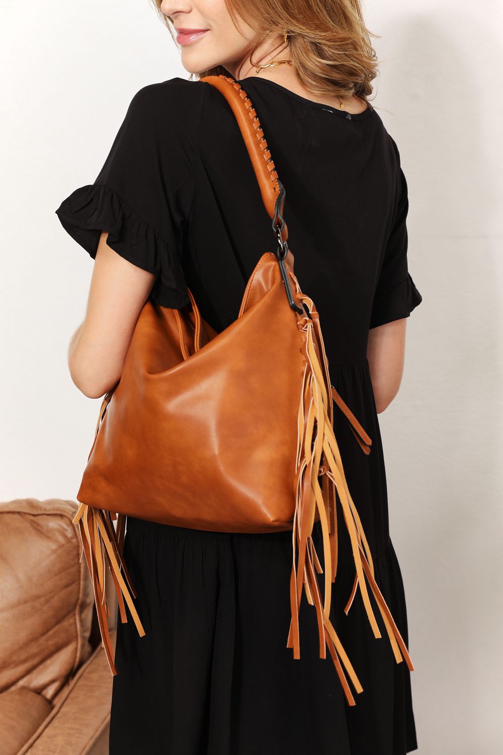 ELOISE Leather Fringe Purse