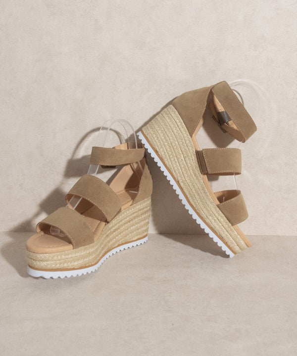 Sylvie - Double Strap Wedge Heel