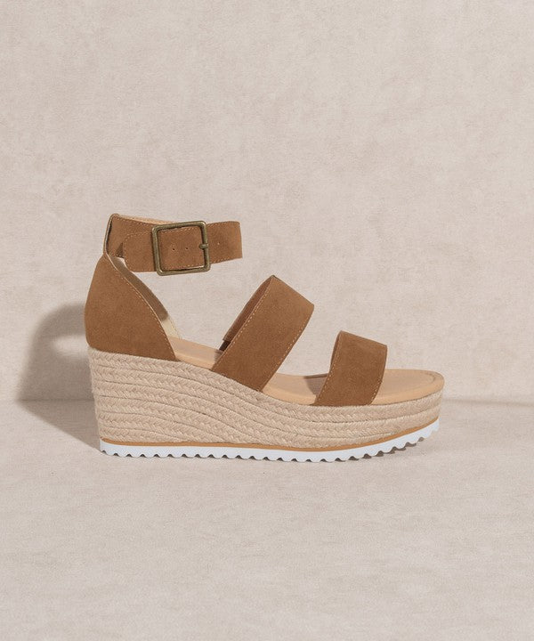 Sylvie - Double Strap Wedge Heel