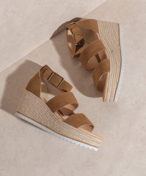 Sylvie - Double Strap Wedge Heel