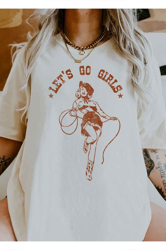 LETS GO GIRLS OVERSIZED GRAPHIC TEE / T-SHIRT