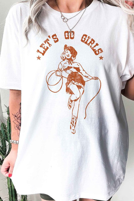 LETS GO GIRLS OVERSIZED GRAPHIC TEE / T-SHIRT