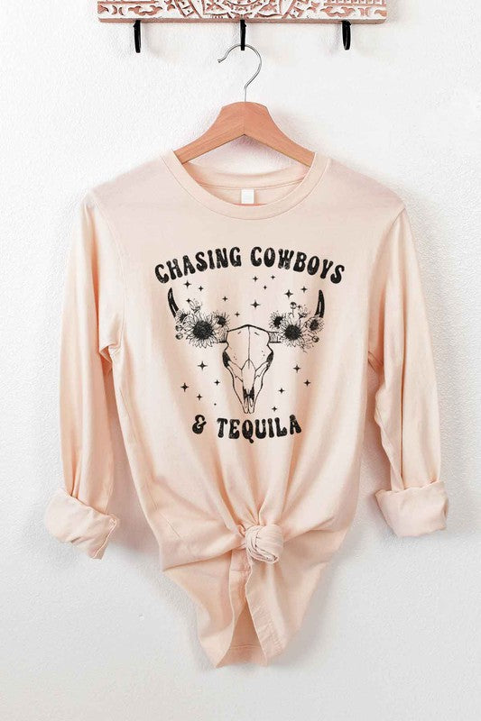 COWBOYS AND TEQUILA LONG SLEEVE TEE