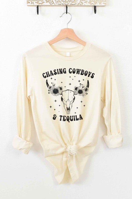 COWBOYS AND TEQUILA LONG SLEEVE TEE