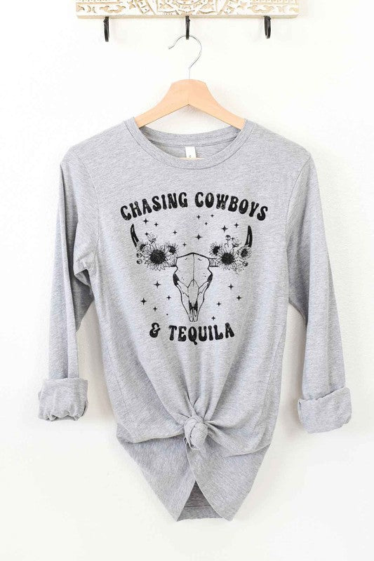 COWBOYS AND TEQUILA LONG SLEEVE TEE