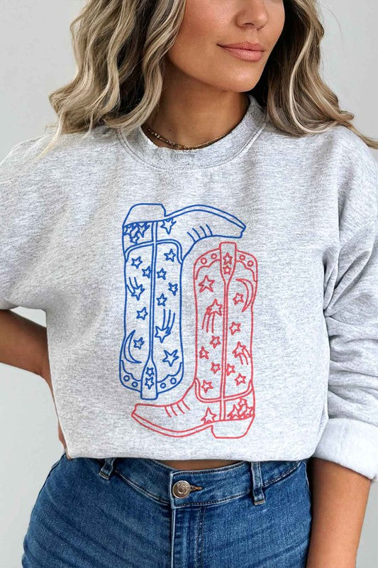 AMERICAN COWBOY BOOTS OVERSIZED SWEATSHIRT