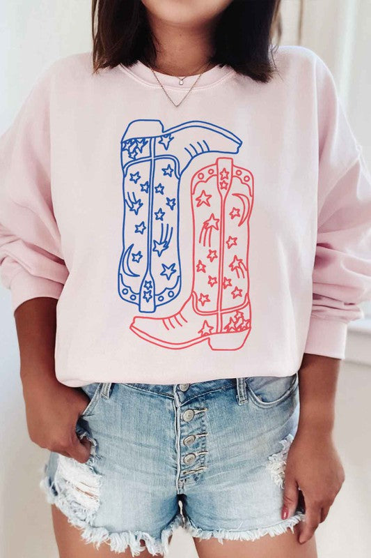 AMERICAN COWBOY BOOTS OVERSIZED SWEATSHIRT