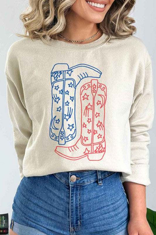 AMERICAN COWBOY BOOTS OVERSIZED SWEATSHIRT