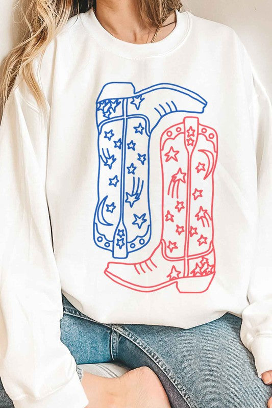 AMERICAN COWBOY BOOTS OVERSIZED SWEATSHIRT