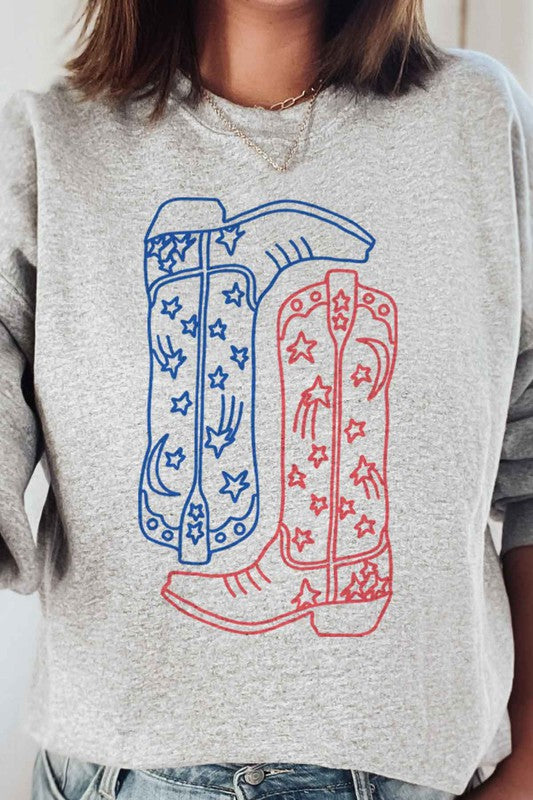 AMERICAN COWBOY BOOTS GRAPHIC SWEATSHIRT
