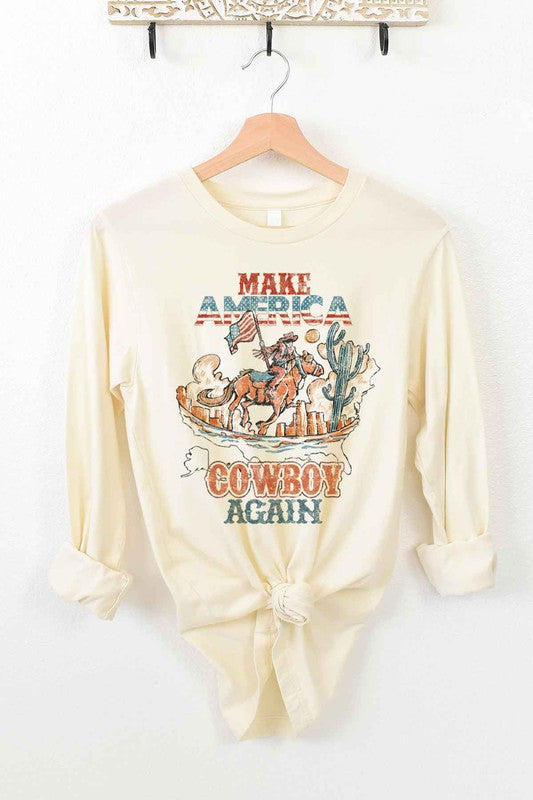 MAKE AMERICA COWBOY AGAIN LONG SLEEVE TEE