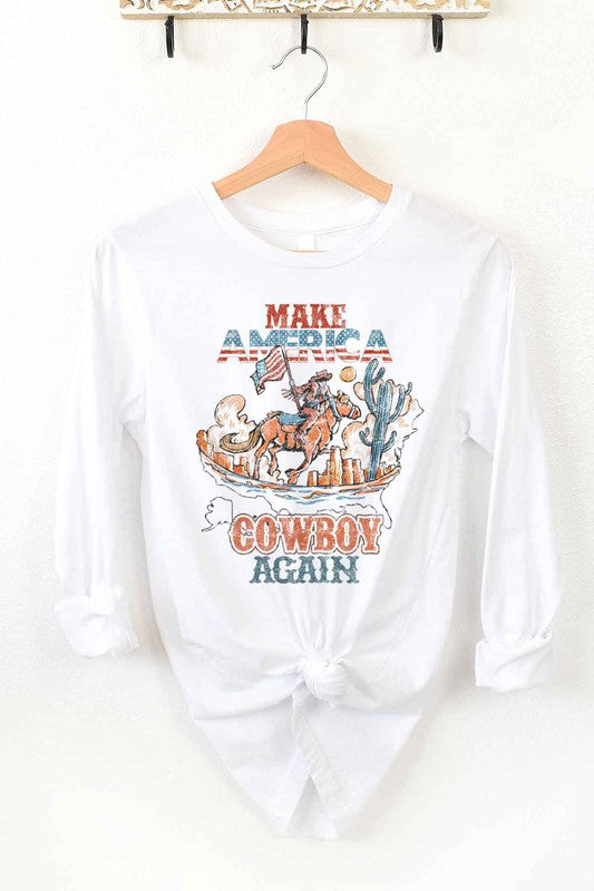 MAKE AMERICA COWBOY AGAIN LONG SLEEVE TEE