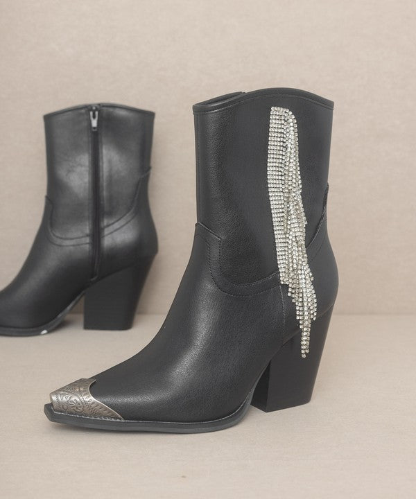 KAI Rhinestone Fringe Boots