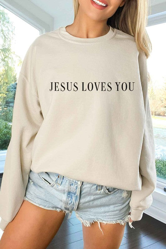 JESUS LOVES YOU OVERSIZED SWEATSHIRT