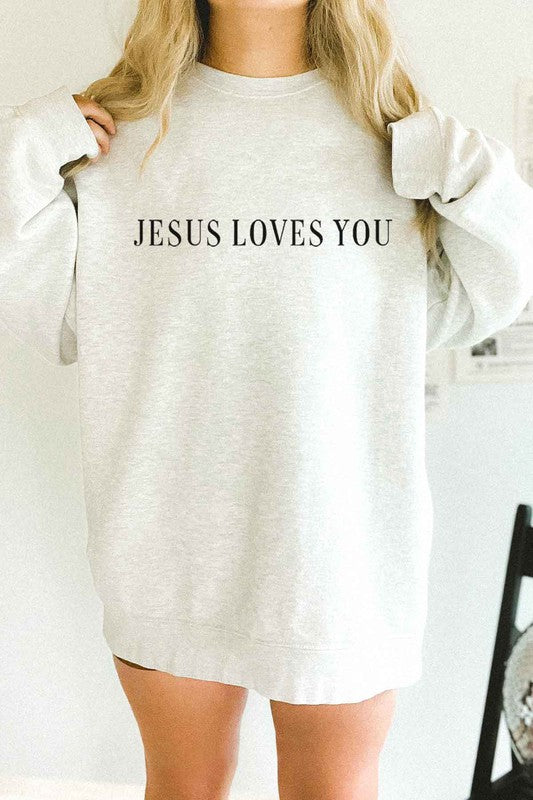 JESUS LOVES YOU OVERSIZED SWEATSHIRT