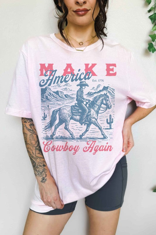 AMERICA COWBOY AGAIN OVERSIZED TEE