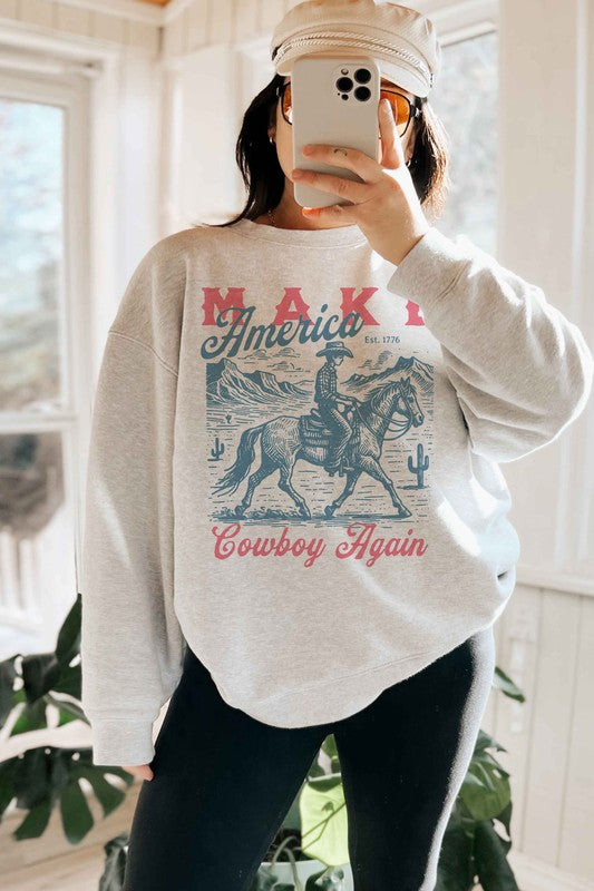 AMERICA COWBOY AGAIN OVERSIZED SWEATSHIRT