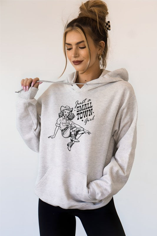 Small Town Girl Cowgirl Graphic Hoodie Sweatshirt