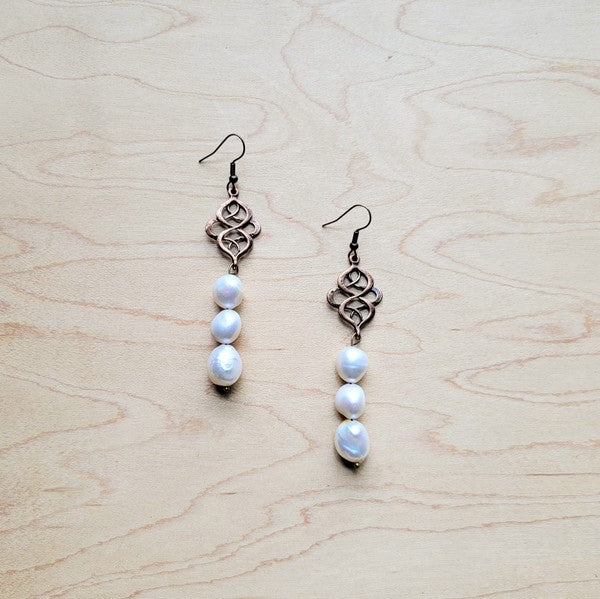 Genuine Freshwater Potato Pearl Earrings