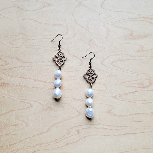 Genuine Freshwater Potato Pearl Earrings