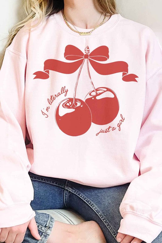 CHERRY IM LITERALLY OVERSIZED SWEATSHIRT