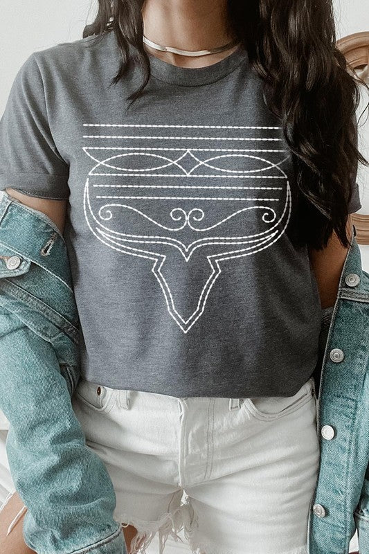 Western Boot Stitch Graphic Tee