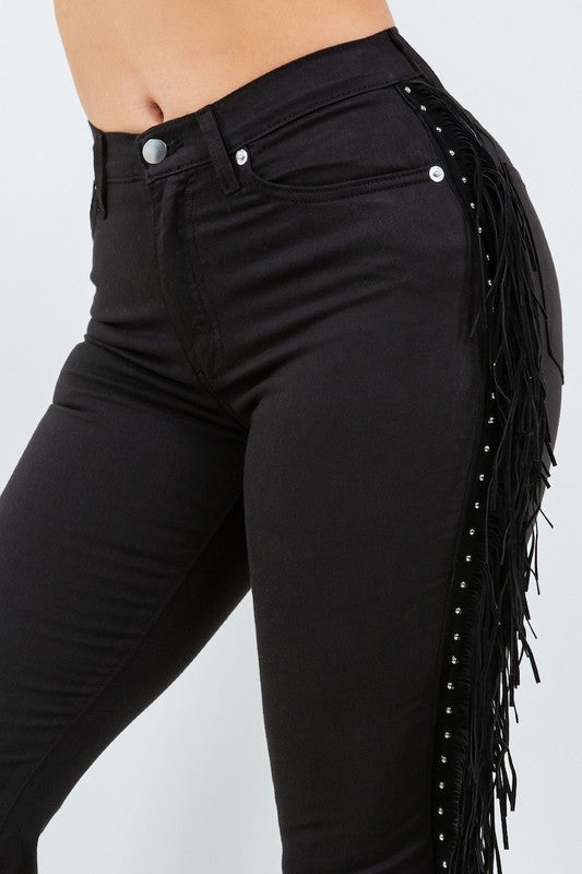 TEXAS SUN Fringe Bell Bottom Jeans