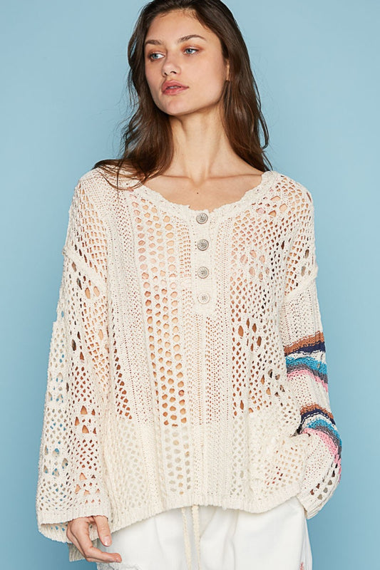 LEAH Openwork Blouse